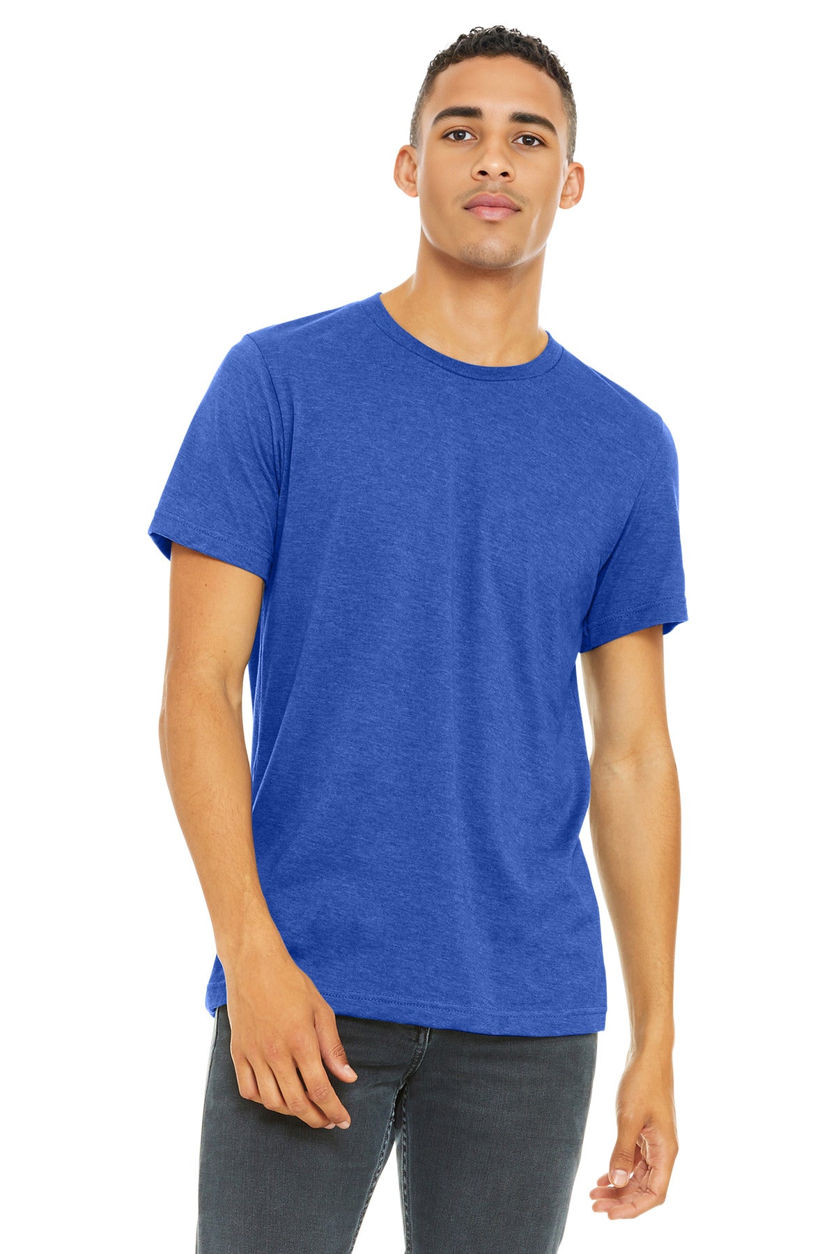 Bella+Canvas Unisex Heather CVC Short Sleeve Tee BC3001CVC Heather True Royal