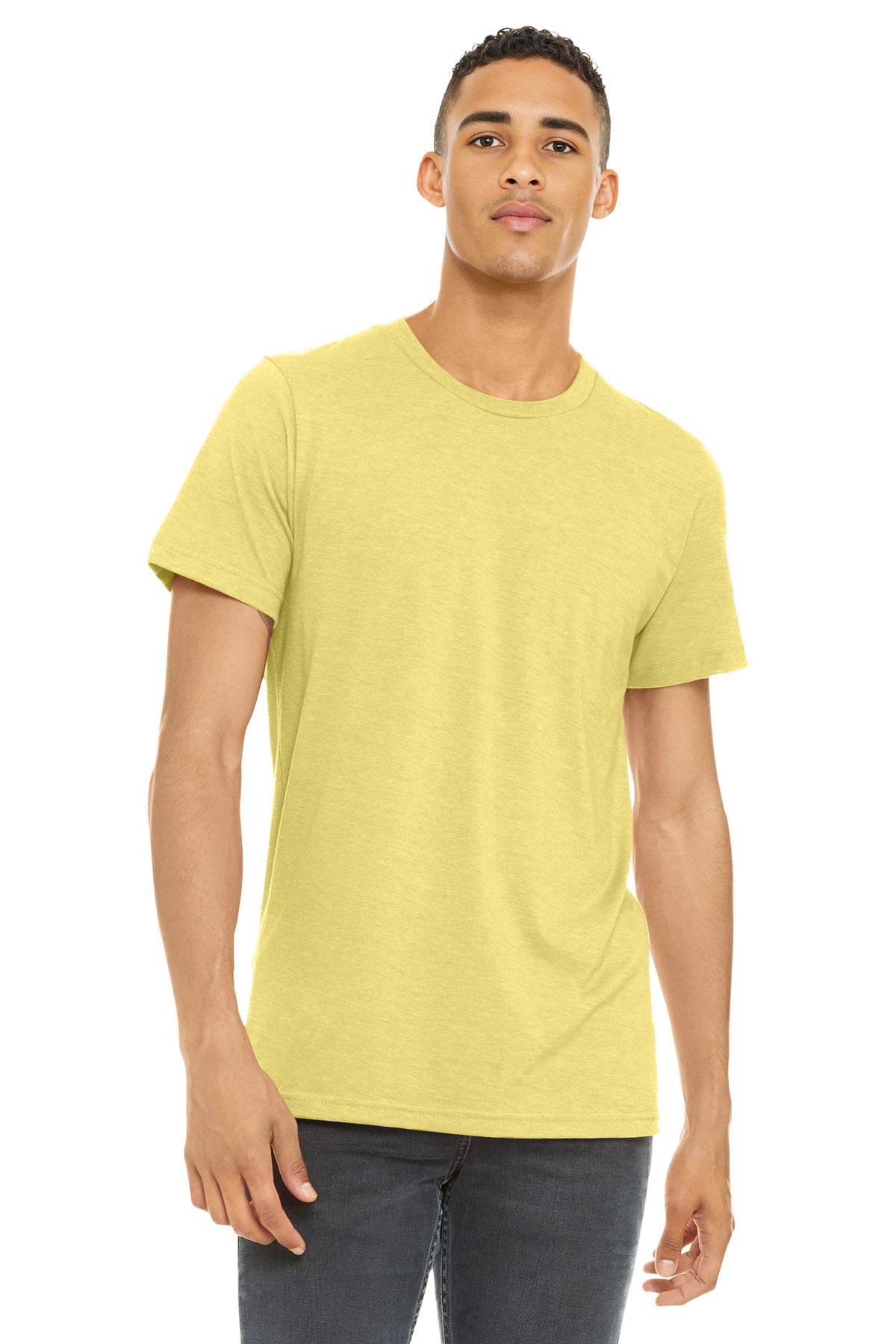 Bella+Canvas Unisex Heather CVC Short Sleeve Tee BC3001CVC Heather Yellow