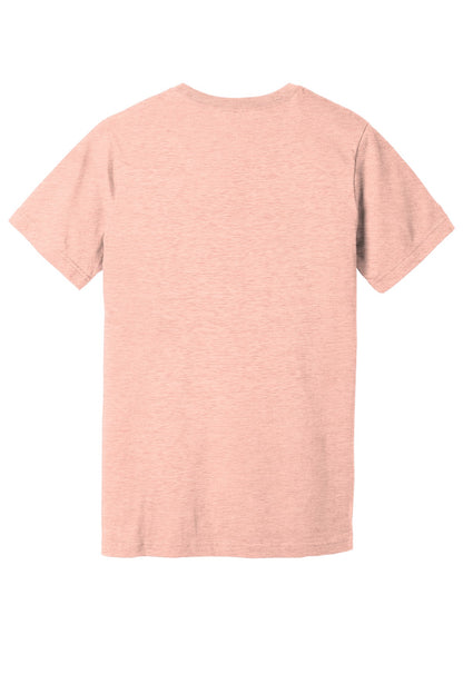 BELLA+CANVAS  Unisex Heather CVC Short Sleeve Tee. BC3001CVC Heather Prism Peach