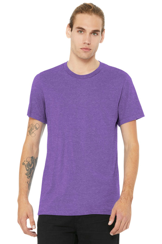 BELLA+CANVAS  Unisex Heather CVC Short Sleeve Tee. BC3001CVC Heather Team Purple