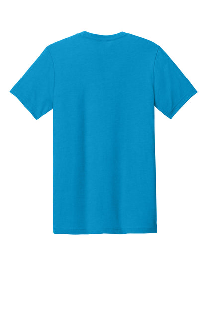 Bella+Canvas Unisex Heather CVC Short Sleeve Tee BC3001CVC Neon Blue