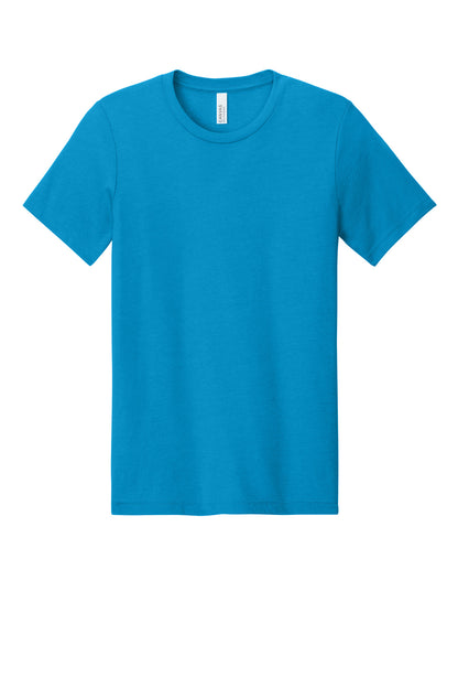 Bella+Canvas Unisex Heather CVC Short Sleeve Tee BC3001CVC Neon Blue