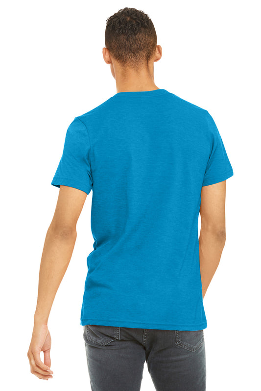 Bella+Canvas Unisex Heather CVC Short Sleeve Tee BC3001CVC Neon Blue