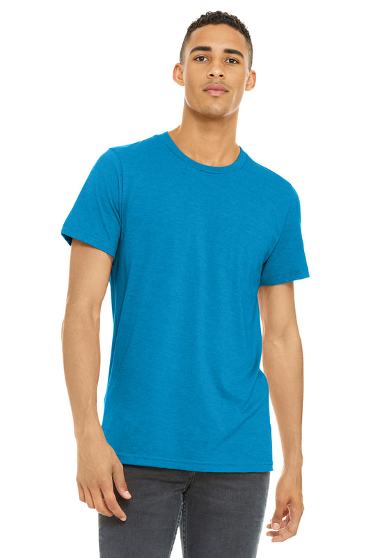 Bella+Canvas Unisex Heather CVC Short Sleeve Tee BC3001CVC Neon Blue