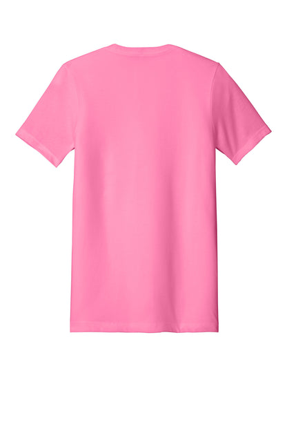 Bella+Canvas Unisex Heather CVC Short Sleeve Tee BC3001CVC Neon Pink