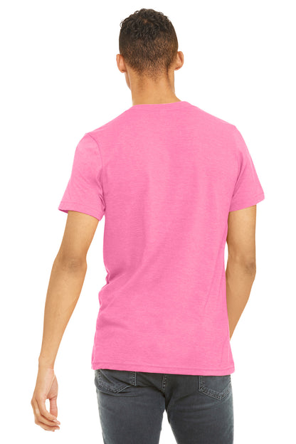 Bella+Canvas Unisex Heather CVC Short Sleeve Tee BC3001CVC Neon Pink