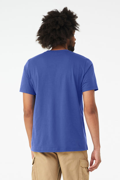 BELLA+CANVAS  Unisex Heather CVC Short Sleeve Tee. BC3001CVC Solid True Royal Blend