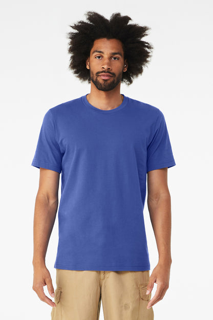 BELLA+CANVAS  Unisex Heather CVC Short Sleeve Tee. BC3001CVC Solid True Royal Blend