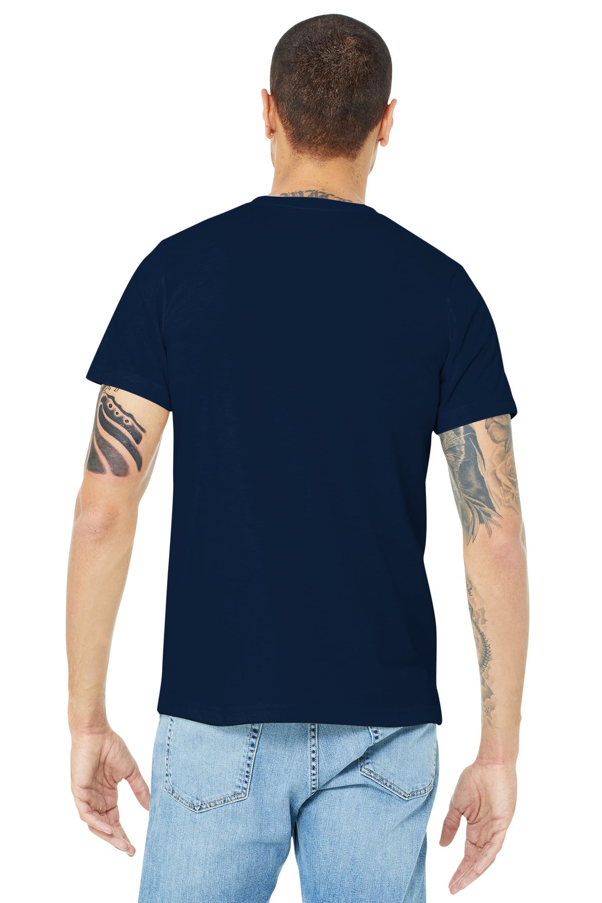 BELLA+CANVAS  Unisex Made In The USA Jersey Short Sleeve Tee. BC3001U Navy