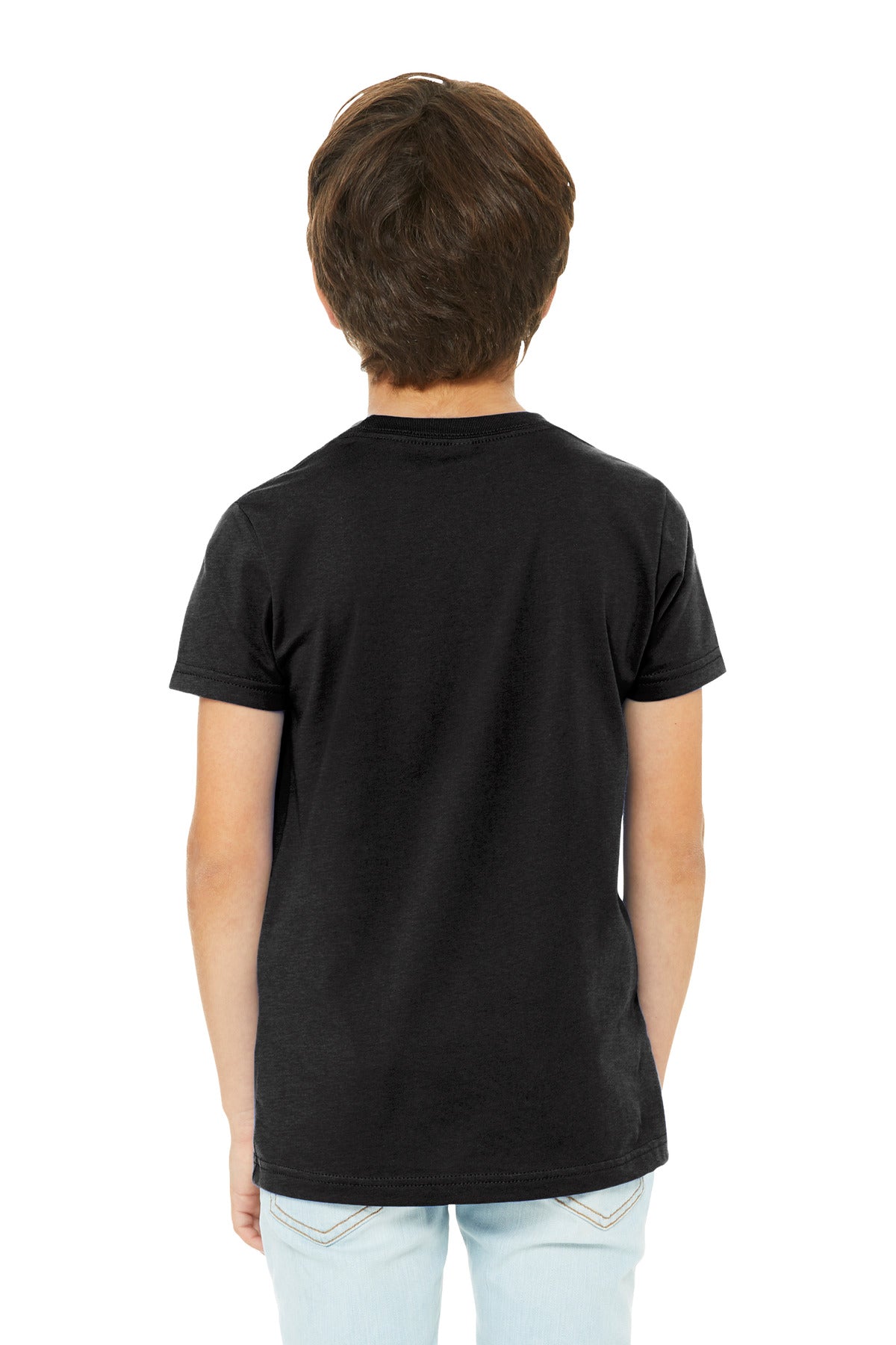 Bella+Canvas Youth Heather CVC Tee BC3001YCVC Black Heather
