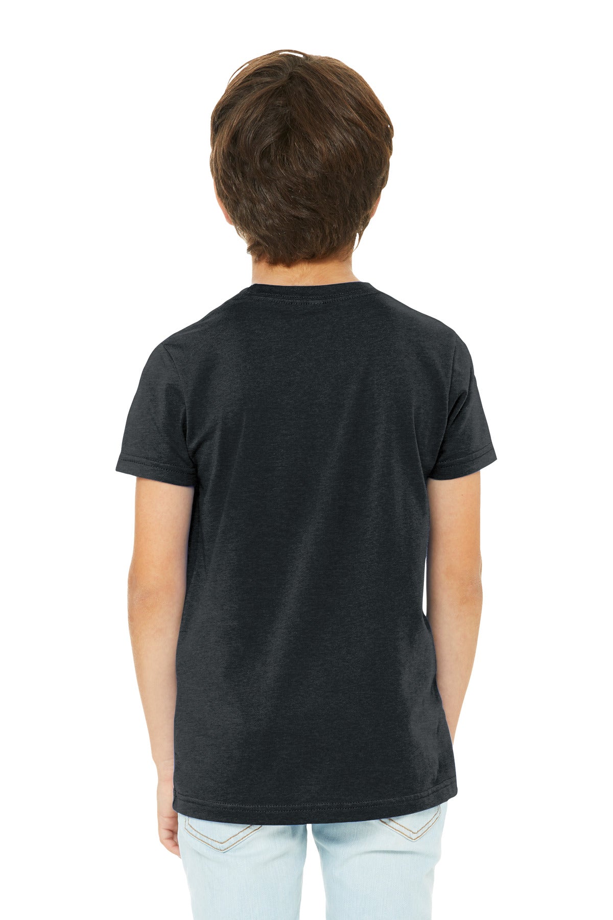 Bella+Canvas Youth Heather CVC Tee BC3001YCVC Dark Grey Heather
