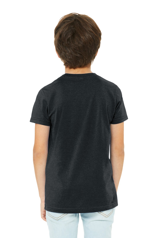 Bella+Canvas Youth Heather CVC Tee BC3001YCVC Dark Grey Heather