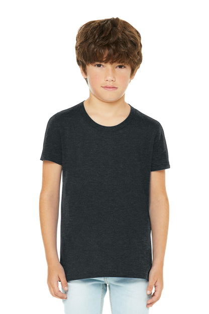 Bella+Canvas Youth Heather CVC Tee BC3001YCVC Dark Grey Heather