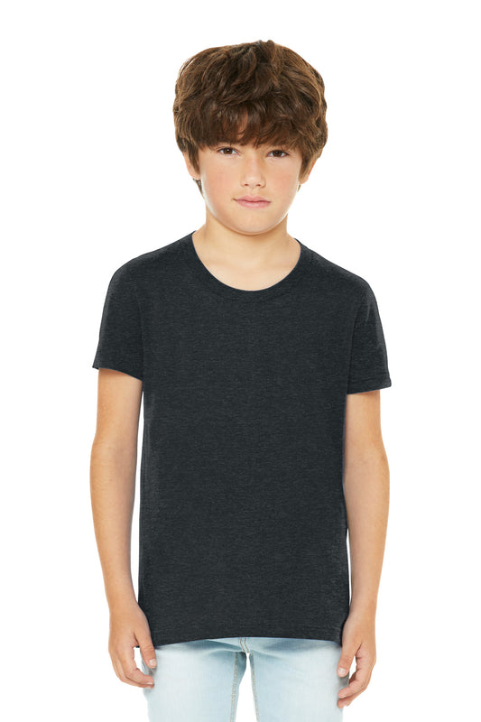 Bella+Canvas Youth Heather CVC Tee BC3001YCVC Dark Grey Heather