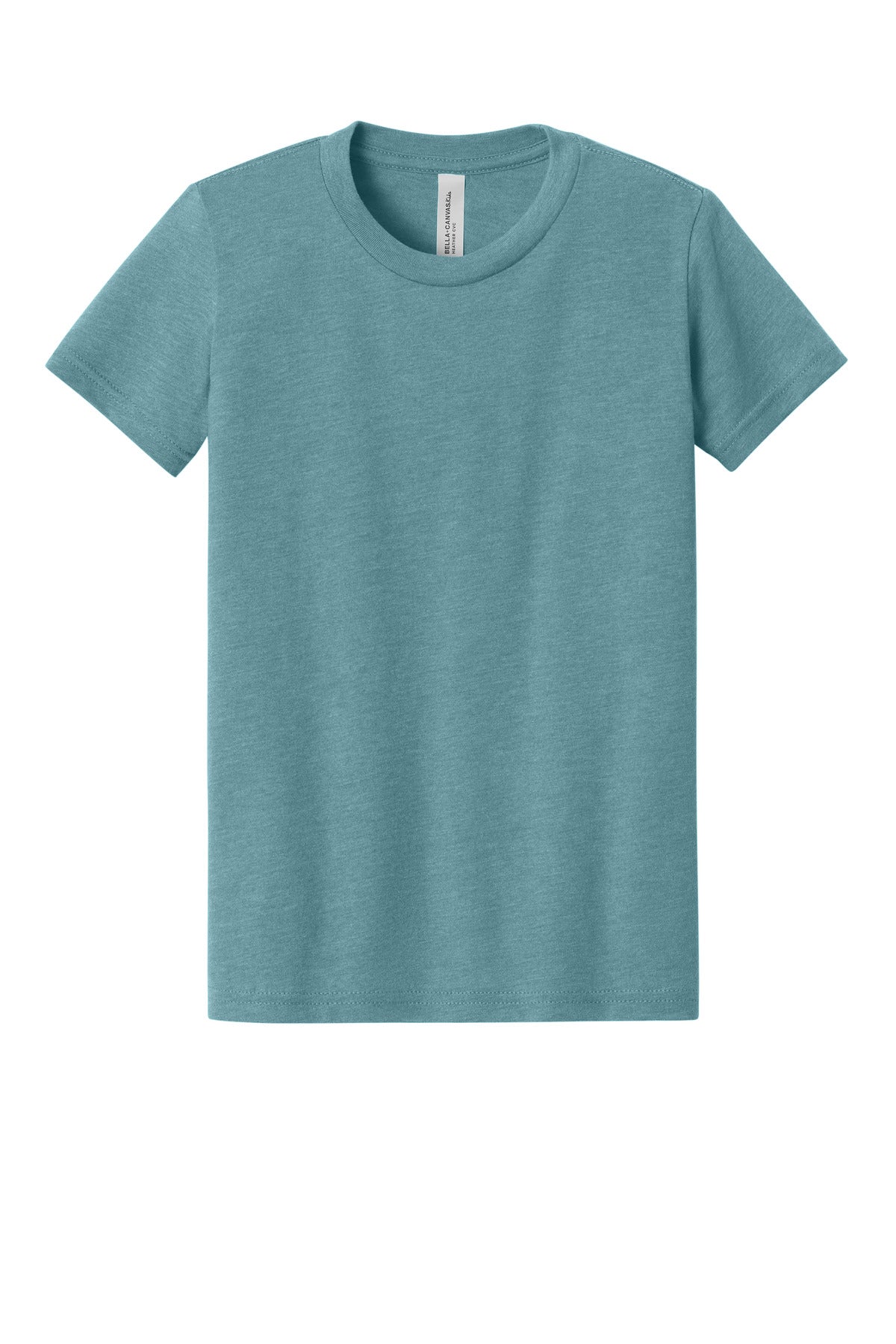 Bella+Canvas Youth Heather CVC Tee BC3001YCVC Heather Blue Lagoon