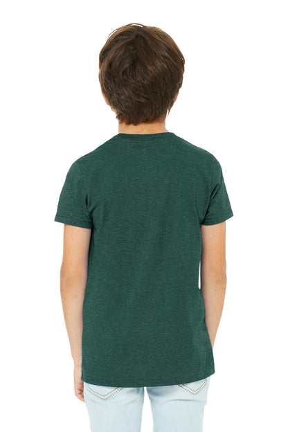Bella+Canvas Youth Heather CVC Tee BC3001YCVC Heather Forest
