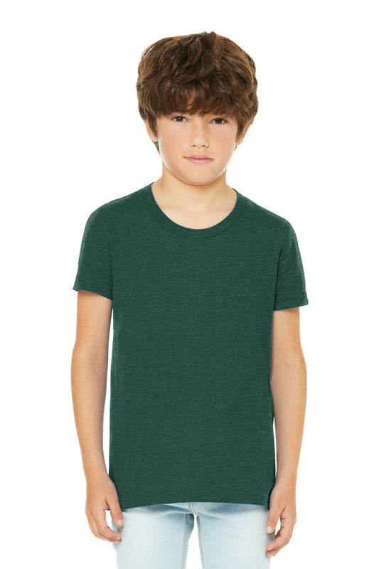 Bella+Canvas Youth Heather CVC Tee BC3001YCVC Heather Forest