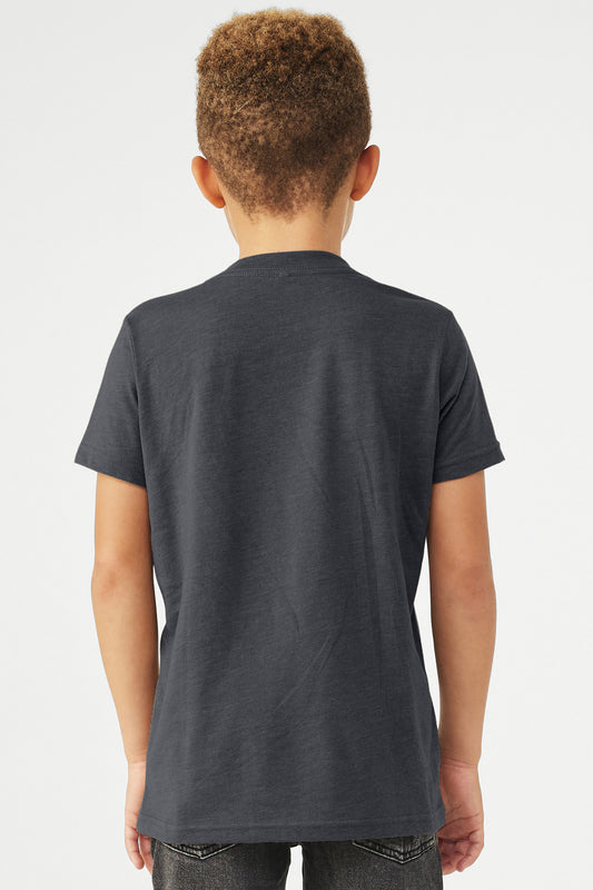 Bella+Canvas Youth Heather CVC Tee BC3001YCVC Heather Midnight Navy