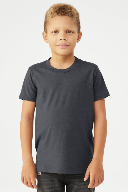 Bella+Canvas Youth Heather CVC Tee BC3001YCVC Heather Midnight Navy