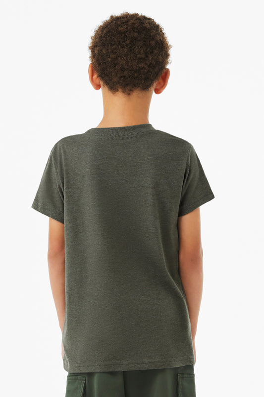 Bella+Canvas Youth Heather CVC Tee BC3001YCVC Heather Military Green