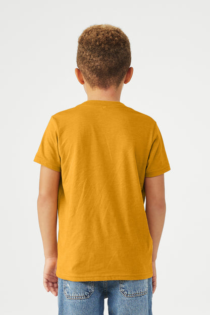Bella+Canvas Youth Heather CVC Tee BC3001YCVC Heather Mustard