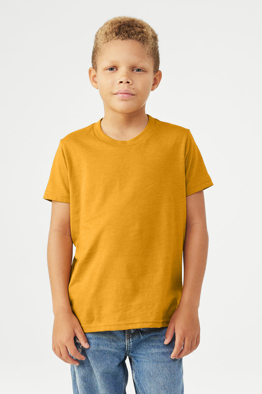 Bella+Canvas Youth Heather CVC Tee BC3001YCVC Heather Mustard