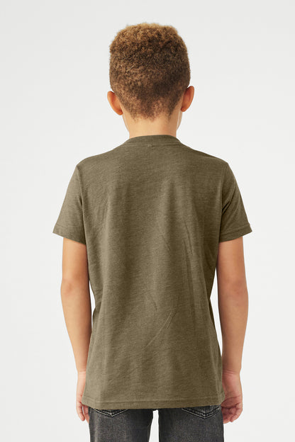 Bella+Canvas Youth Heather CVC Tee BC3001YCVC Heather Olive
