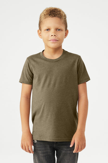 Bella+Canvas Youth Heather CVC Tee BC3001YCVC Heather Olive