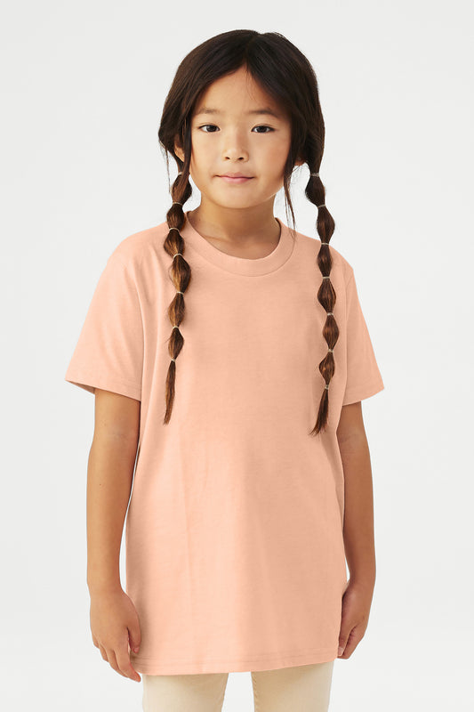 Bella+Canvas Youth Heather CVC Tee BC3001YCVC Heather Peach