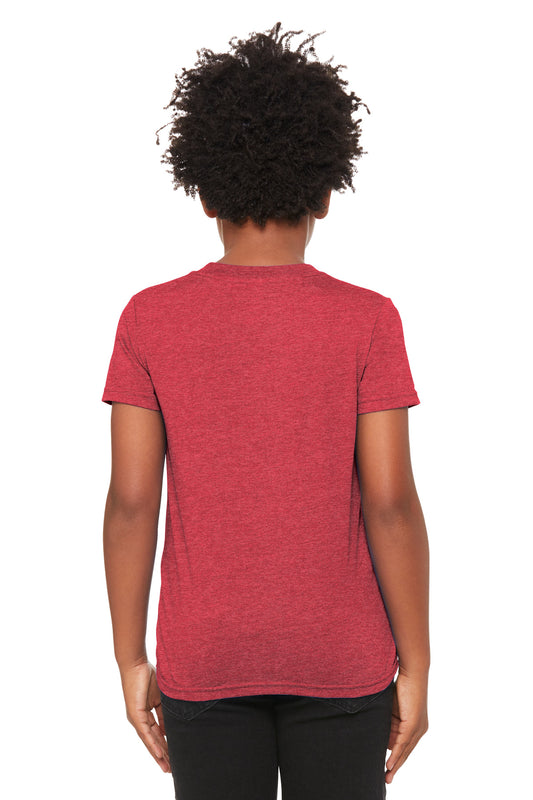 Bella+Canvas Youth Heather CVC Tee BC3001YCVC Heather Red