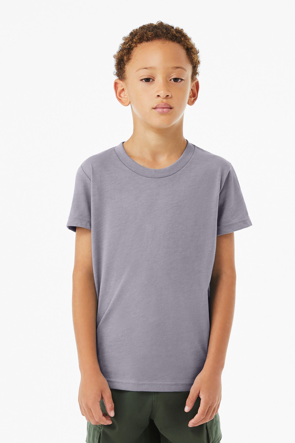 Bella+Canvas Youth Heather CVC Tee BC3001YCVC Heather Storm