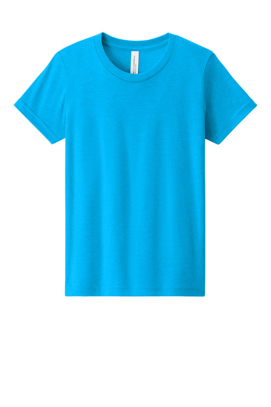 Bella+Canvas Youth Heather CVC Tee BC3001YCVC Neon Blue