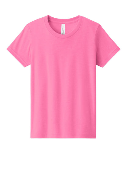 Bella+Canvas Youth Heather CVC Tee BC3001YCVC Neon Pink