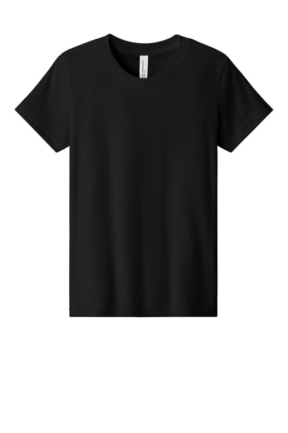 Bella+Canvas Youth Heather CVC Tee BC3001YCVC Solid Black Blend