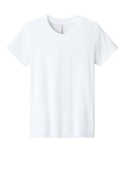 Bella+Canvas Youth Heather CVC Tee BC3001YCVC Solid White Blend