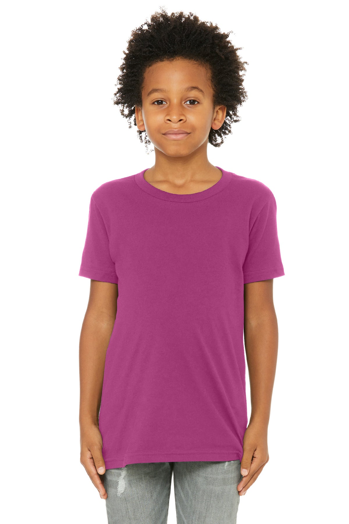 Bella+Canvas Youth Jersey Short Sleeve Tee BC3001Y Berry