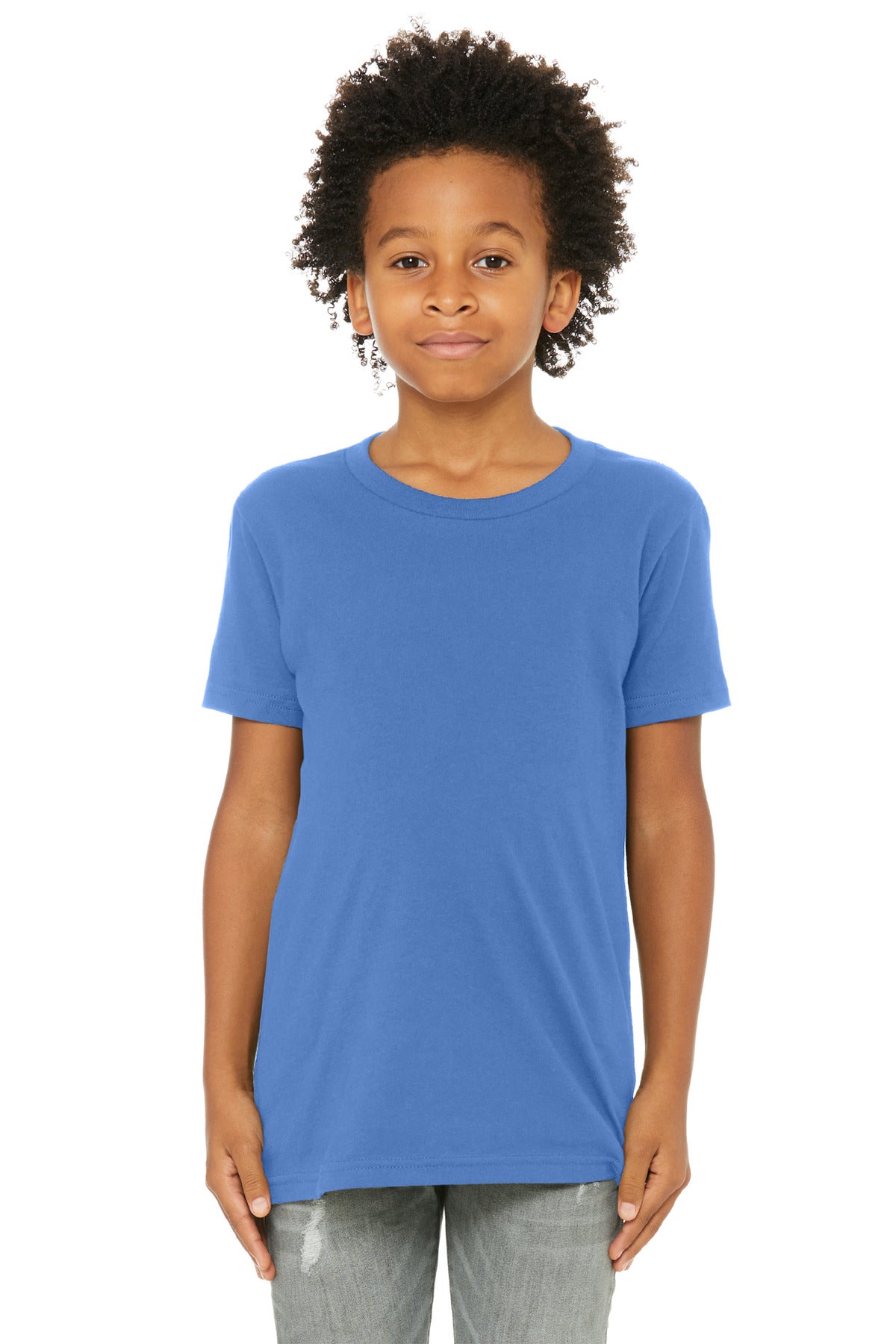 Bella+Canvas Youth Jersey Short Sleeve Tee BC3001Y Columbia Blue