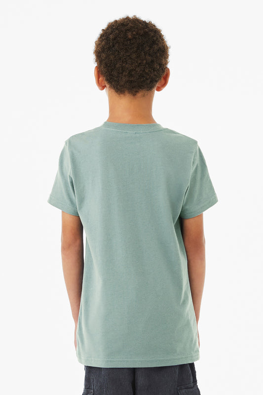 Bella+Canvas Youth Jersey Short Sleeve Tee BC3001Y Dusty Blue
