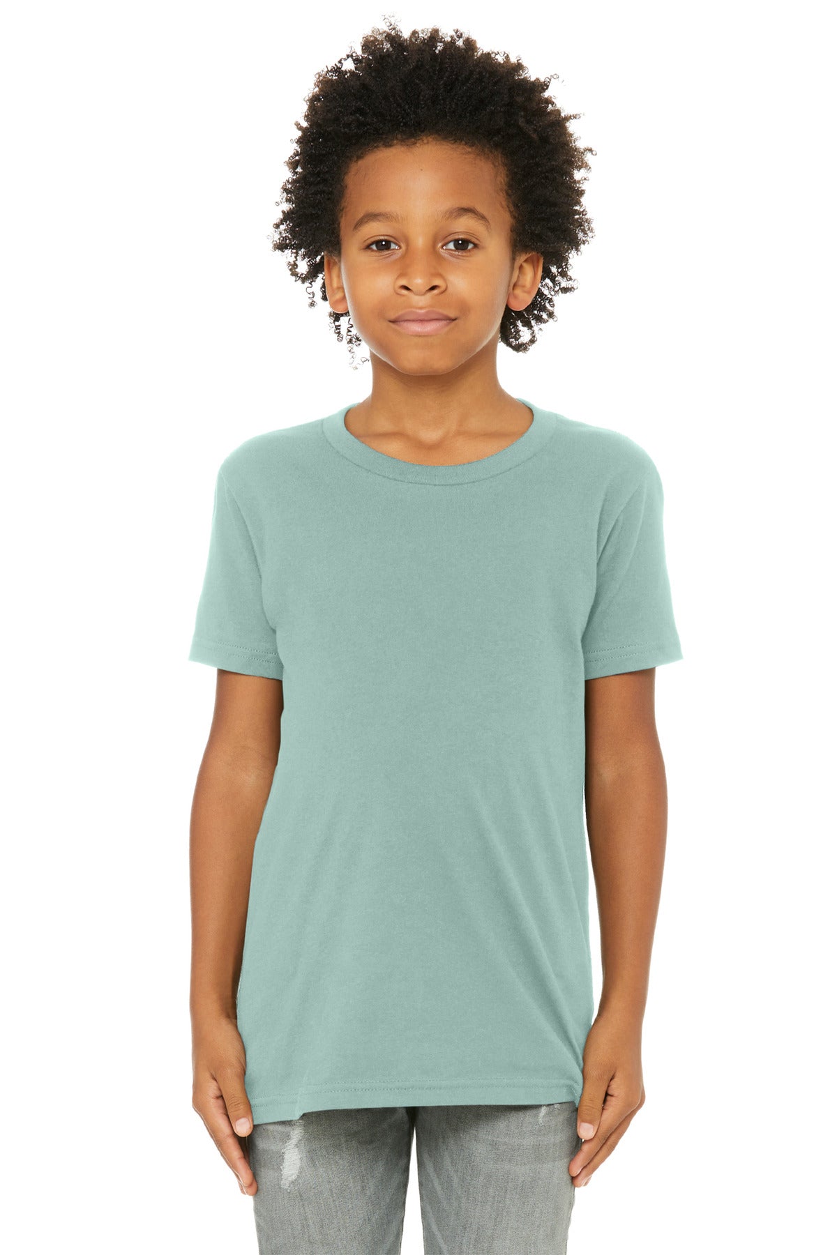 Bella+Canvas Youth Jersey Short Sleeve Tee BC3001Y Dusty Blue