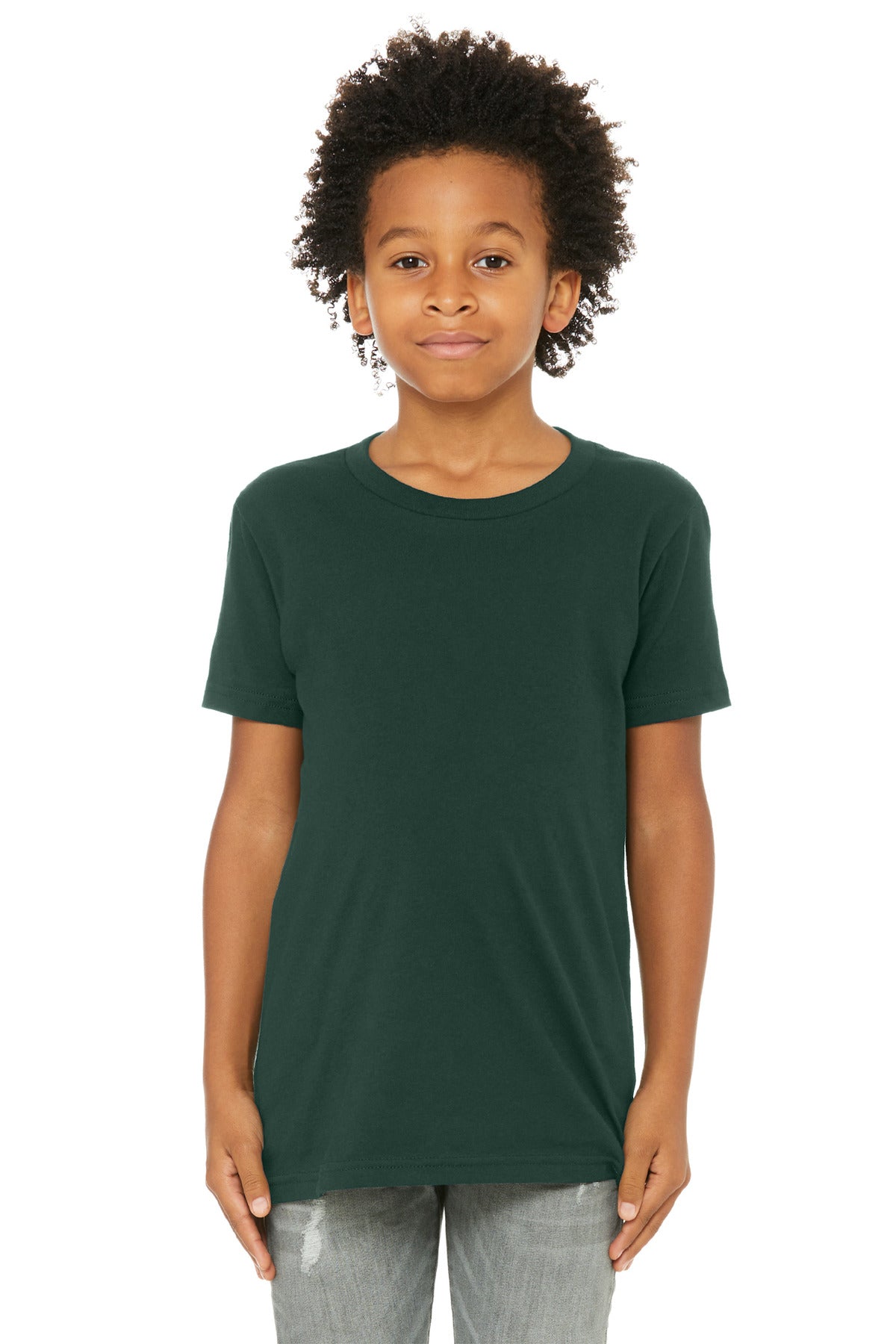 Bella+Canvas Youth Jersey Short Sleeve Tee BC3001Y Forest