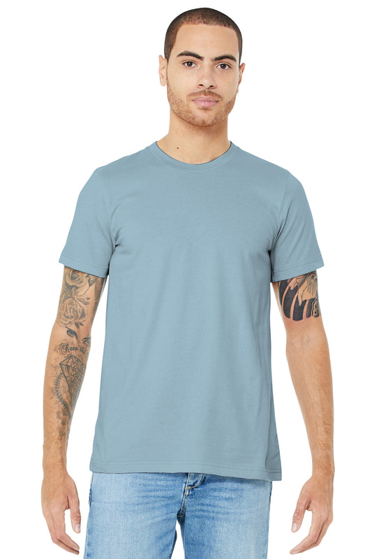 BELLA+CANVAS  Unisex Jersey Short Sleeve Tee. BC3001 Light Blue
