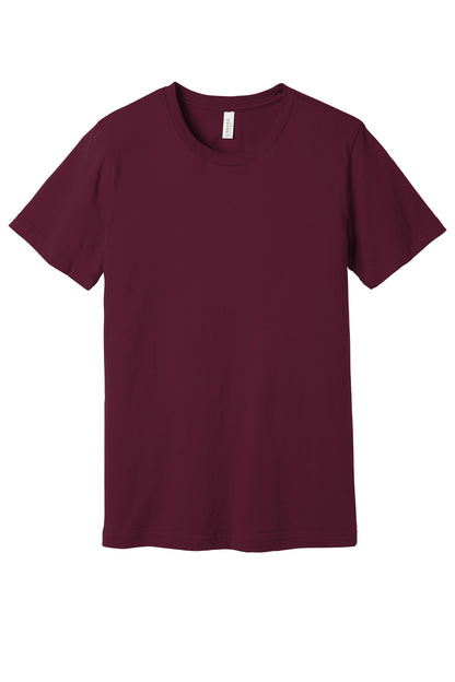 BELLA+CANVAS  Unisex Jersey Short Sleeve Tee. BC3001 Maroon