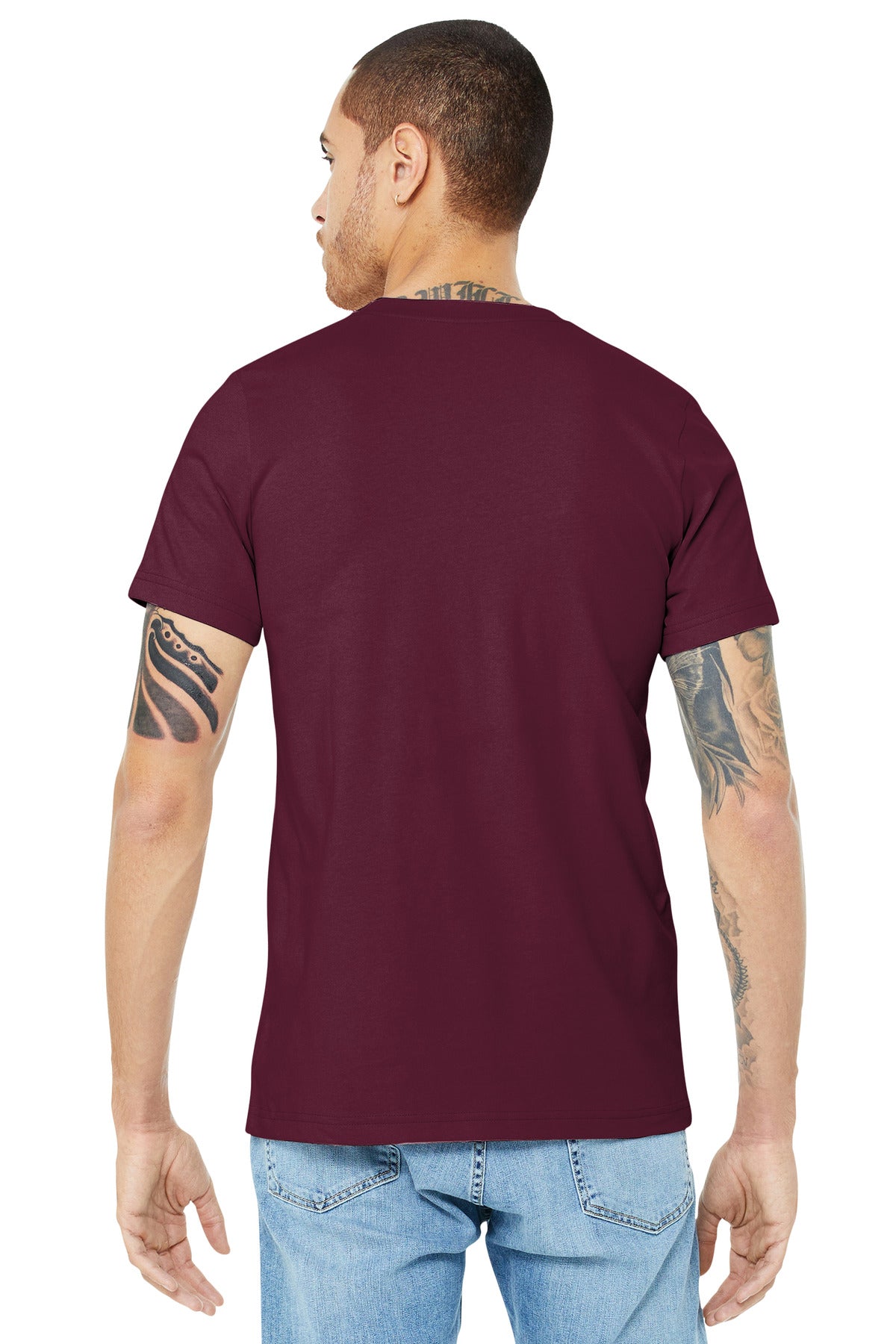 BELLA+CANVAS  Unisex Jersey Short Sleeve Tee. BC3001 Maroon