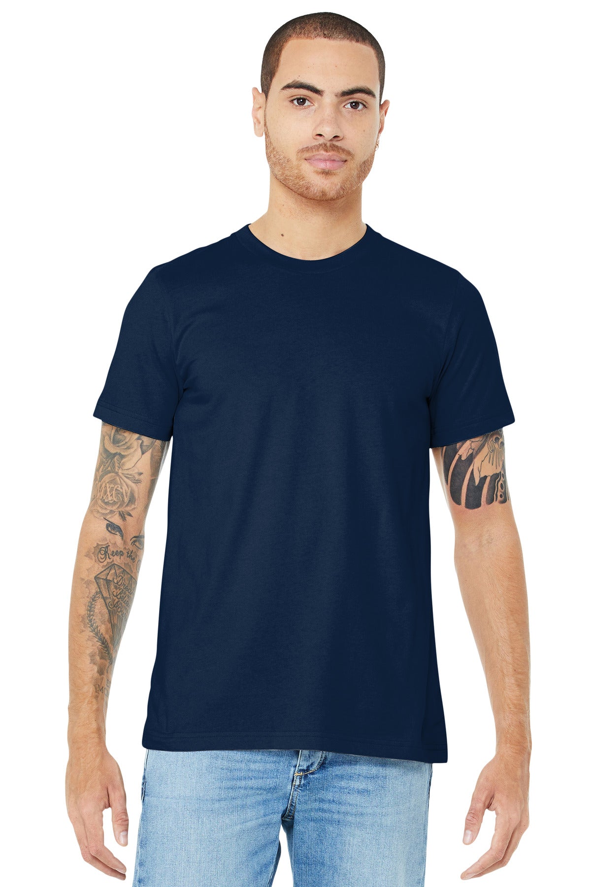 BELLA+CANVAS  Unisex Jersey Short Sleeve Tee. BC3001 Navy