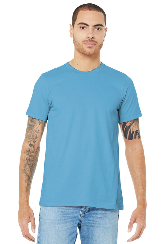 BELLA+CANVAS  Unisex Jersey Short Sleeve Tee. BC3001 Ocean Blue