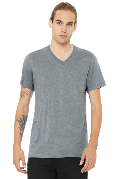 Bella+Canvas Unisex Heather CVC V-Neck Tee BC3005CVC Athletic Heather