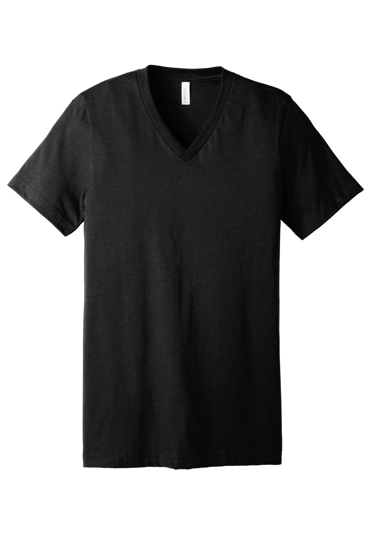 BELLA+CANVAS Unisex Heather CVC V-Neck Tee BC3005CVC Black Heather