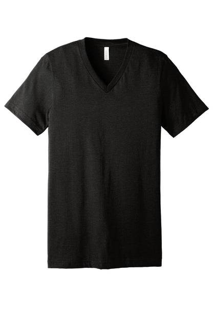 BELLA+CANVAS Unisex Heather CVC V-Neck Tee BC3005CVC Black Heather