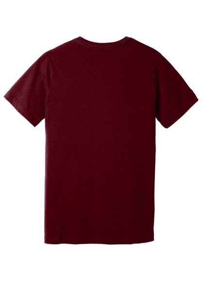 Bella+Canvas Unisex Heather CVC V-Neck Tee BC3005CVC Heather Cardinal