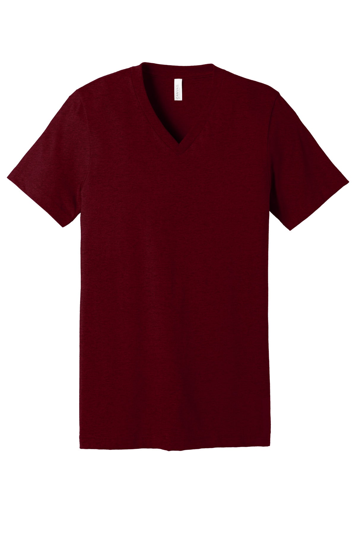 Bella+Canvas Unisex Heather CVC V-Neck Tee BC3005CVC Heather Cardinal